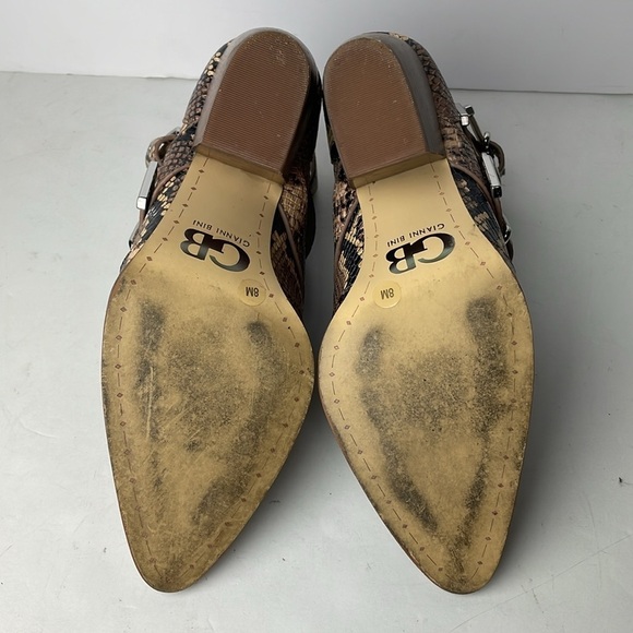 Gianni Bini Jam Out Snake Snake Ankle Boots 8 - Picture 7 of 8